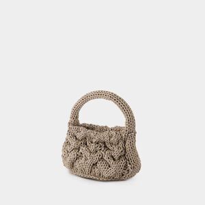 JW ANDERSON Knitted Hobo Bag Unisex GREY Crossbody